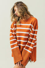 Load image into Gallery viewer, Ribbed Hem Stripe Sweater
