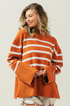 Load image into Gallery viewer, Ribbed Hem Stripe Sweater
