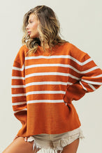 Load image into Gallery viewer, Ribbed Hem Stripe Sweater
