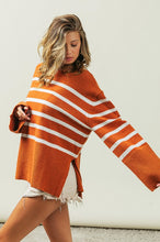 Load image into Gallery viewer, Ribbed Hem Stripe Sweater
