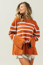 Load image into Gallery viewer, Ribbed Hem Stripe Sweater
