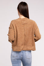 Load image into Gallery viewer, Brushed Melange Hacci Hi-Low Hem Sweater
