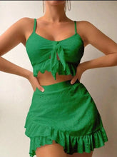 Load image into Gallery viewer, 3 piece swimsuit and cover up set
