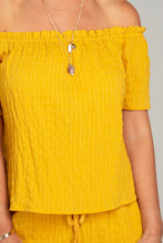 Load image into Gallery viewer, Off Shoulder Top &amp; Shorts Pants Set
