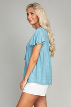 Load image into Gallery viewer, Tie Neck Butterfly Sleeve Blouse
