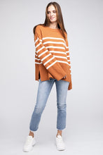 Load image into Gallery viewer, Ribbed Hem Stripe Sweater
