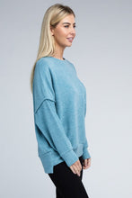 Load image into Gallery viewer, Brushed Melange Drop Shoulder Oversized Sweater
