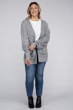 Load image into Gallery viewer, Plus Low Gauge Waffle Open Cardigan Sweater

