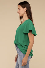 Load image into Gallery viewer, Woven Airflow Flutter Sleeve Top
