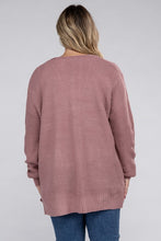 Load image into Gallery viewer, Plus Low Gauge Waffle Open Cardigan Sweater
