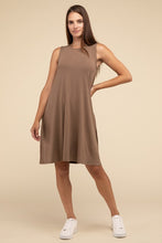 Load image into Gallery viewer, Sleeveless Flared Dress with Side Pockets
