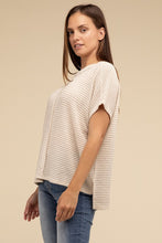 Load image into Gallery viewer, Dolman Short Sleeve Jacquard Sweater
