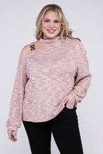 Load image into Gallery viewer, Cold Shoulder Chain Decor Top plus
