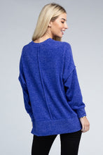 Load image into Gallery viewer, Brushed Melange Drop Shoulder Oversized Sweater
