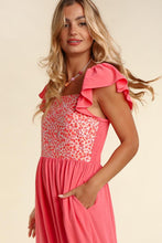Load image into Gallery viewer, PLUS EMBROIDERY DOT WOVEN MAXI WITH SIDE POCKETS
