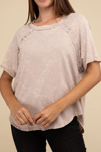 Load image into Gallery viewer, Back Patch Crinkle Washed Raglan Sleeve T-Shirt
