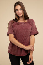 Load image into Gallery viewer, Back Patch Crinkle Washed Raglan Sleeve T-Shirt
