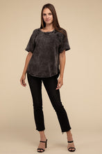 Load image into Gallery viewer, Back Patch Crinkle Washed Raglan Sleeve T-Shirt
