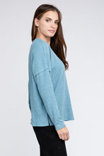 Load image into Gallery viewer, Ribbed Brushed Melange Hacci Sweater with a Pocket

