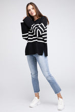 Load image into Gallery viewer, Ribbed Hem Stripe Sweater
