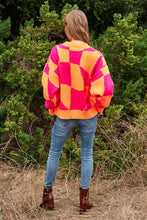 Load image into Gallery viewer, Multi Geo Checker Pullover Knit Sweater Top
