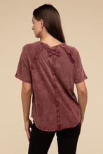 Load image into Gallery viewer, Back Patch Crinkle Washed Raglan Sleeve T-Shirt

