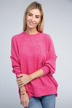 Load image into Gallery viewer, Brushed Melange Drop Shoulder Oversized Sweater
