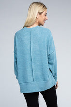 Load image into Gallery viewer, Brushed Melange Drop Shoulder Oversized Sweater

