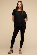 Load image into Gallery viewer, Dolman Short Sleeve Jacquard Sweater
