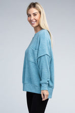 Load image into Gallery viewer, Brushed Melange Drop Shoulder Oversized Sweater
