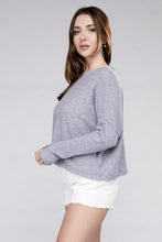 Load image into Gallery viewer, Ribbed Dolman Long Sleeve Sweater
