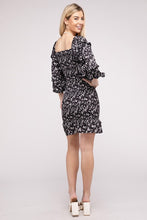 Load image into Gallery viewer, Floral Print Square Neck Dress

