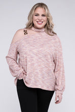 Load image into Gallery viewer, Cold Shoulder Chain Decor Top plus
