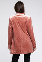 Load image into Gallery viewer, Shiny Velvet Peak Lapel Single Blazer
