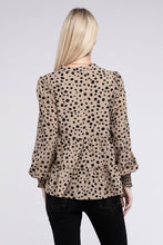 Load image into Gallery viewer, Leopard Print Ruffle Hem Blouse

