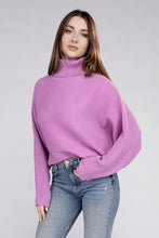 Load image into Gallery viewer, Viscose Dolman Sleeve Turtleneck Sweater
