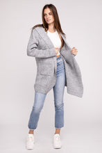 Load image into Gallery viewer, Hooded Open Front Sweater Cardigan
