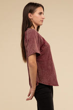 Load image into Gallery viewer, Back Patch Crinkle Washed Raglan Sleeve T-Shirt
