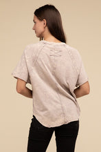 Load image into Gallery viewer, Back Patch Crinkle Washed Raglan Sleeve T-Shirt
