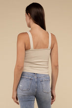 Load image into Gallery viewer, Ribbed Bra Padded V-Neck Tank Top
