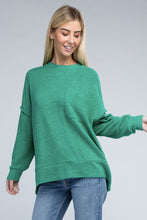Load image into Gallery viewer, Brushed Melange Drop Shoulder Oversized Sweater
