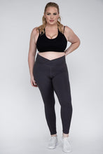 Load image into Gallery viewer, Plus Size V Waist Full Length Leggings
