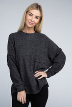Load image into Gallery viewer, Brushed Melange Drop Shoulder Oversized Sweater
