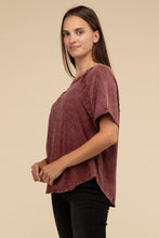Load image into Gallery viewer, Back Patch Crinkle Washed Raglan Sleeve T-Shirt
