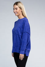 Load image into Gallery viewer, Brushed Melange Drop Shoulder Oversized Sweater
