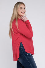 Load image into Gallery viewer, Plus Melange Baby Waffle Long Sleeve Top
