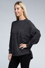 Load image into Gallery viewer, Brushed Melange Drop Shoulder Oversized Sweater
