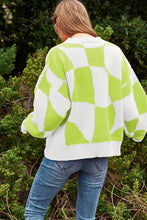 Load image into Gallery viewer, Multi Geo Checker Pullover Knit Sweater Top
