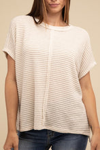 Load image into Gallery viewer, Dolman Short Sleeve Jacquard Sweater
