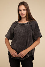 Load image into Gallery viewer, Back Patch Crinkle Washed Raglan Sleeve T-Shirt
